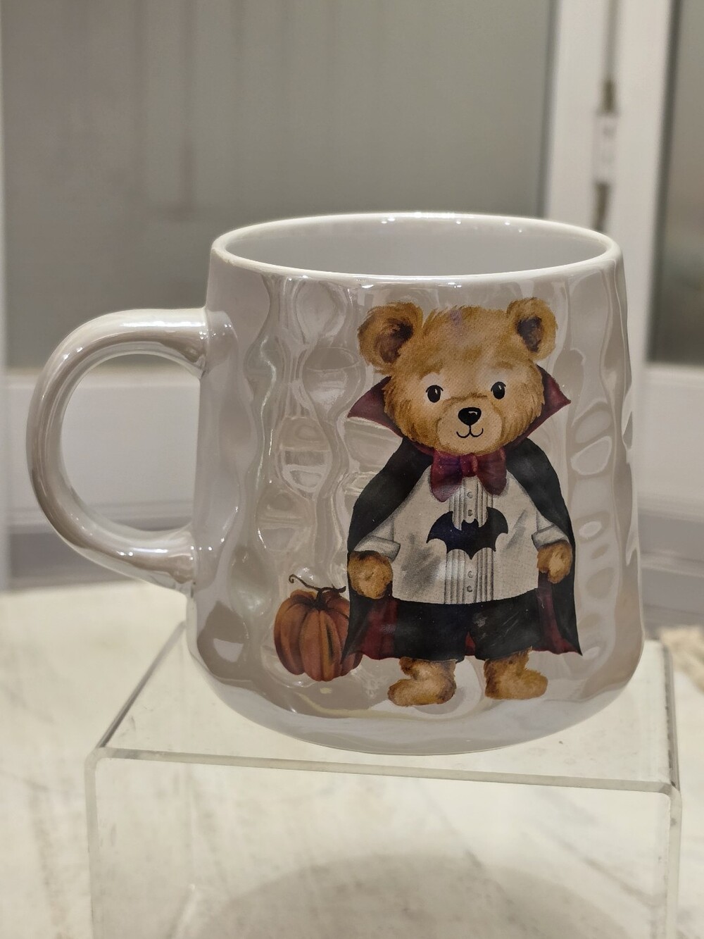 Prima Design Halloween Vampire Dracula Bear Coffee Mug 18oz Iridescent Ceramic